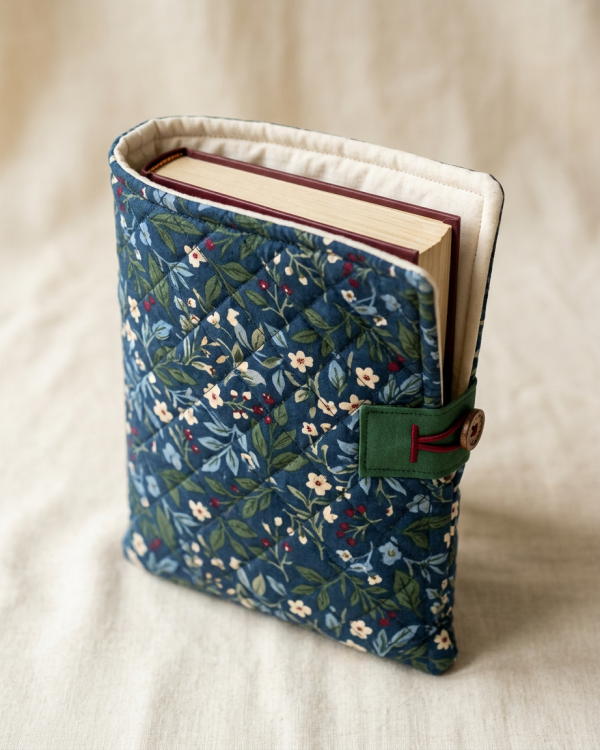 Blue Garden Padded Book Sleeve