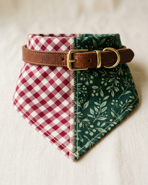 Cranberry & Evergreen Pet Bandana